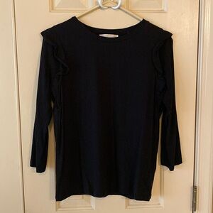 Black Michael Kors top, Size M. Ruffle at shoulders